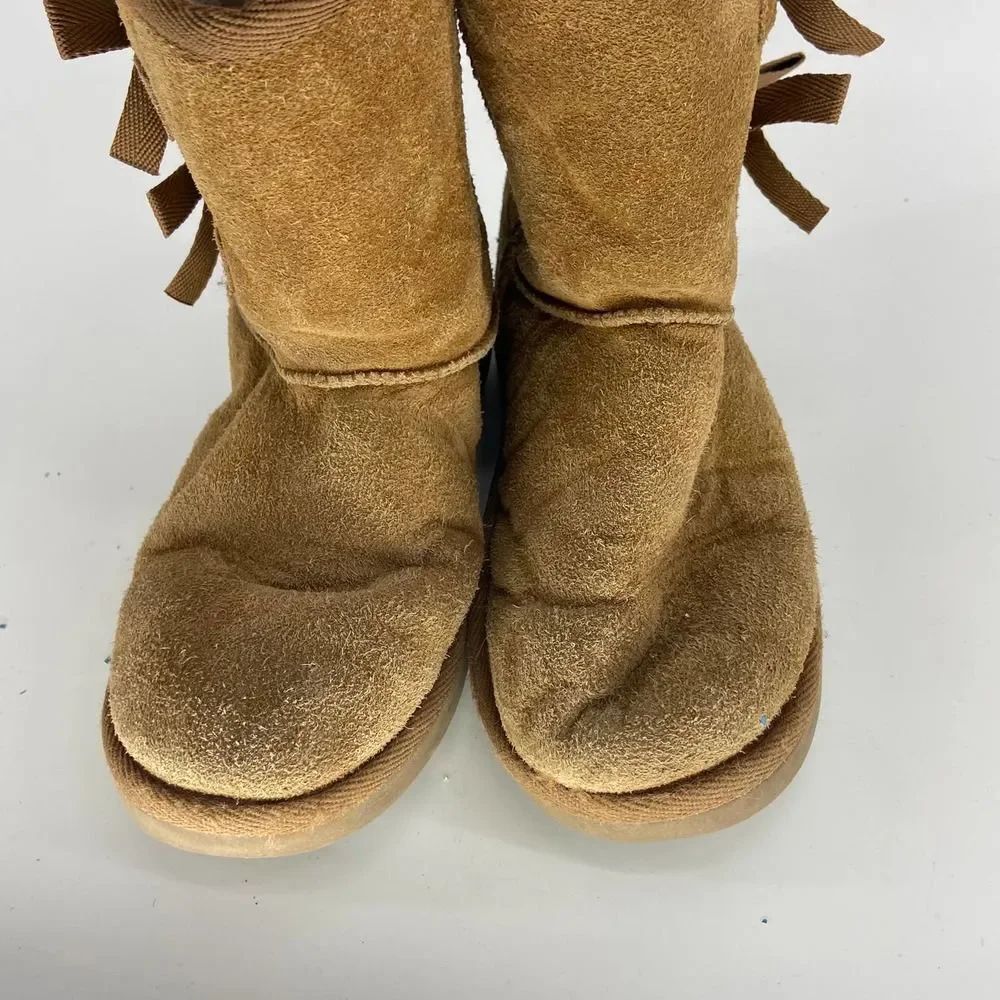 Koolaburra by Ugg Brown Bow Tall Suede Boots Youth 3